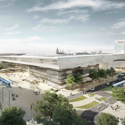 Visualisation: The new main station – a gateway to the city center