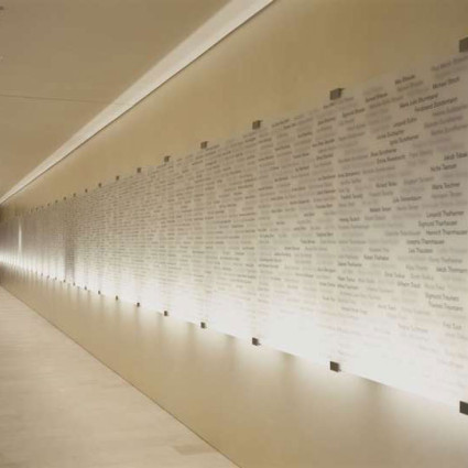 4,500 names of deported and murdered Jews are immortalized in the Path of Memory.