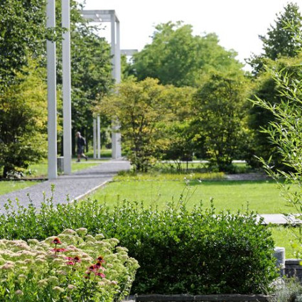 Surrounded by many workplaces, the Central Park forms a green oasis.