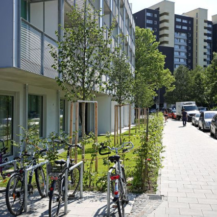 The student residence is located right next to the Marx Centre.
