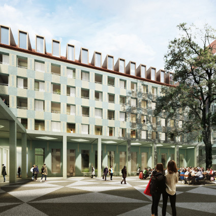 Visualisierung des künftigen Schmuckhofes der Alten Akademie