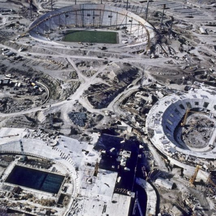 Der Olympiapark - Anfang der 1970er Jahre eine Großbaustelle