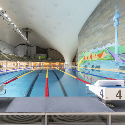 Schwimmbecken in der Olympia-Schwimmhalle, 2019