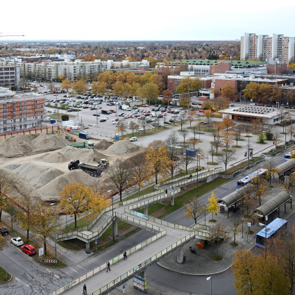 View of Hanns-Seidel-Platz from above, 2018