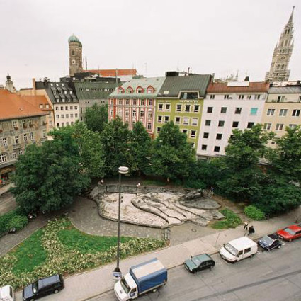 The Rindermarkt before its conversion, 2002