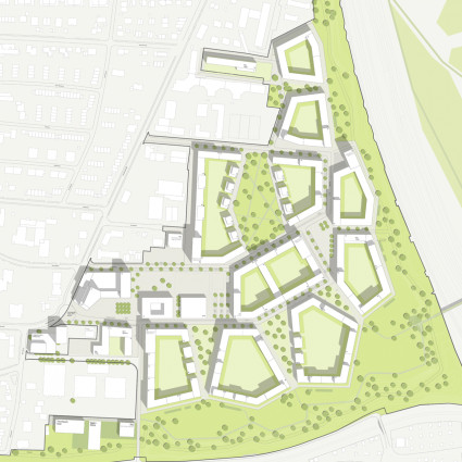 Urban development framework plan for the new residential area