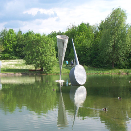 The artwork 'Object In The Lake' designed by Albert Hiens, 2017