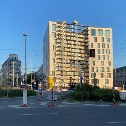 Im Bau: das neue Luxushotel "Koenigshof" am Karlsplatz, 2023
