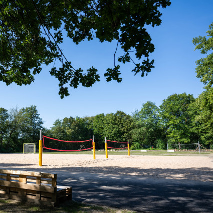 The new beach volleyball court at Siemens-Sportpark.