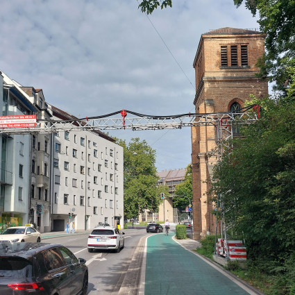 Sowohl der Radweg an der Blumenstraße...