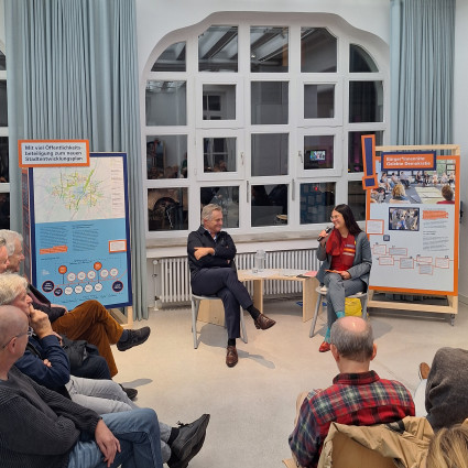 Gespräch zur Stadtbaukultur mit Stadtbaurätin Elisabeth Merk und Prof. Dietrich Fink, 2025