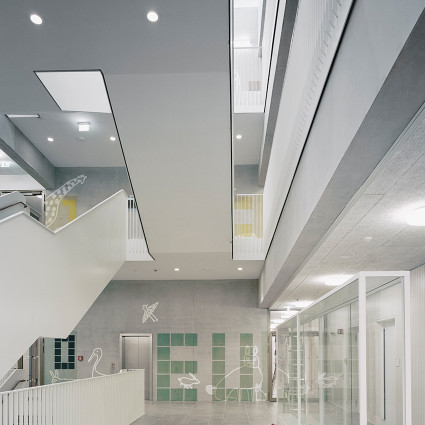 Interior view of a school building at Karl-Marx-Ring Primary School