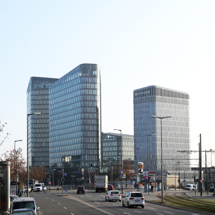 The Bavaria Towers at the junction with the A94