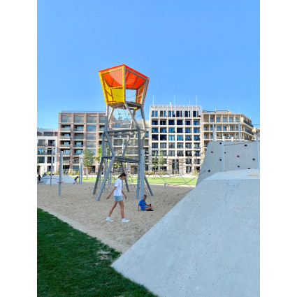 The newly created park invites you to play and linger.