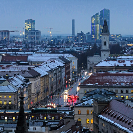 View over Ludwigstrasse