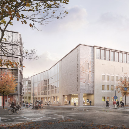 Visualisierung: Perspektive des Stadtmuseums vom Rindermarkt aus nach dem Umbau