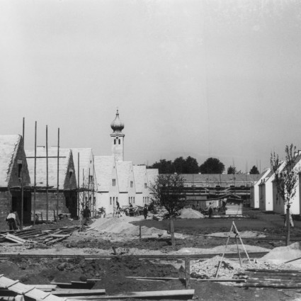 Die Mustersiedlung Ramersdorf kurz vor Fertigstellung, 1934