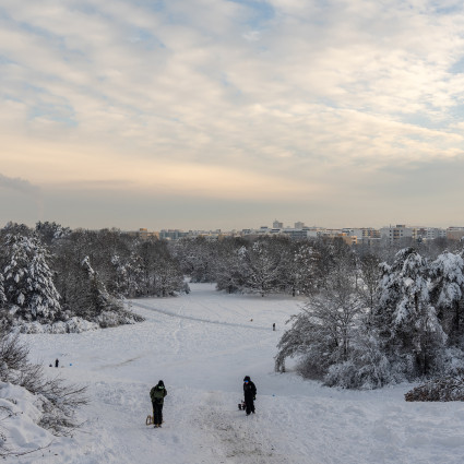 Und im Winter gibt es einen Rodelhügel.