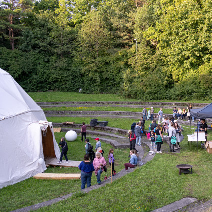 Das Theatron ist ein Ort des Soziallebens, ein Treffpunkt im Ostpark – und aktueller Standort des Pepe Dome.