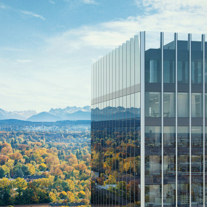 Visualisierung: Das Siemens-Hochhaus soll mit einer Zertifizierung für Nachhaltigkeit beim Bauen umgesetzt werden.
