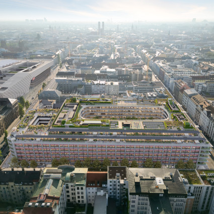 Visualisierung des Gebäudekomplexes "The Verse"